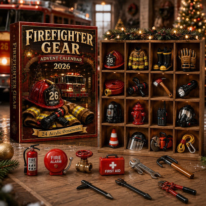 Firefighter Gear Advent Calendar 2026 - 24-Day Festive Countdown, Acrylic Charms Blind Box