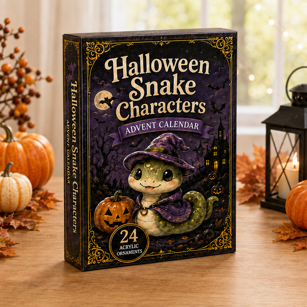 Spooky Snake Advent Calendar 2026 - 24-Day Festive Countdown, Acrylic Charms Blind Box - Gift For Snake Lovers