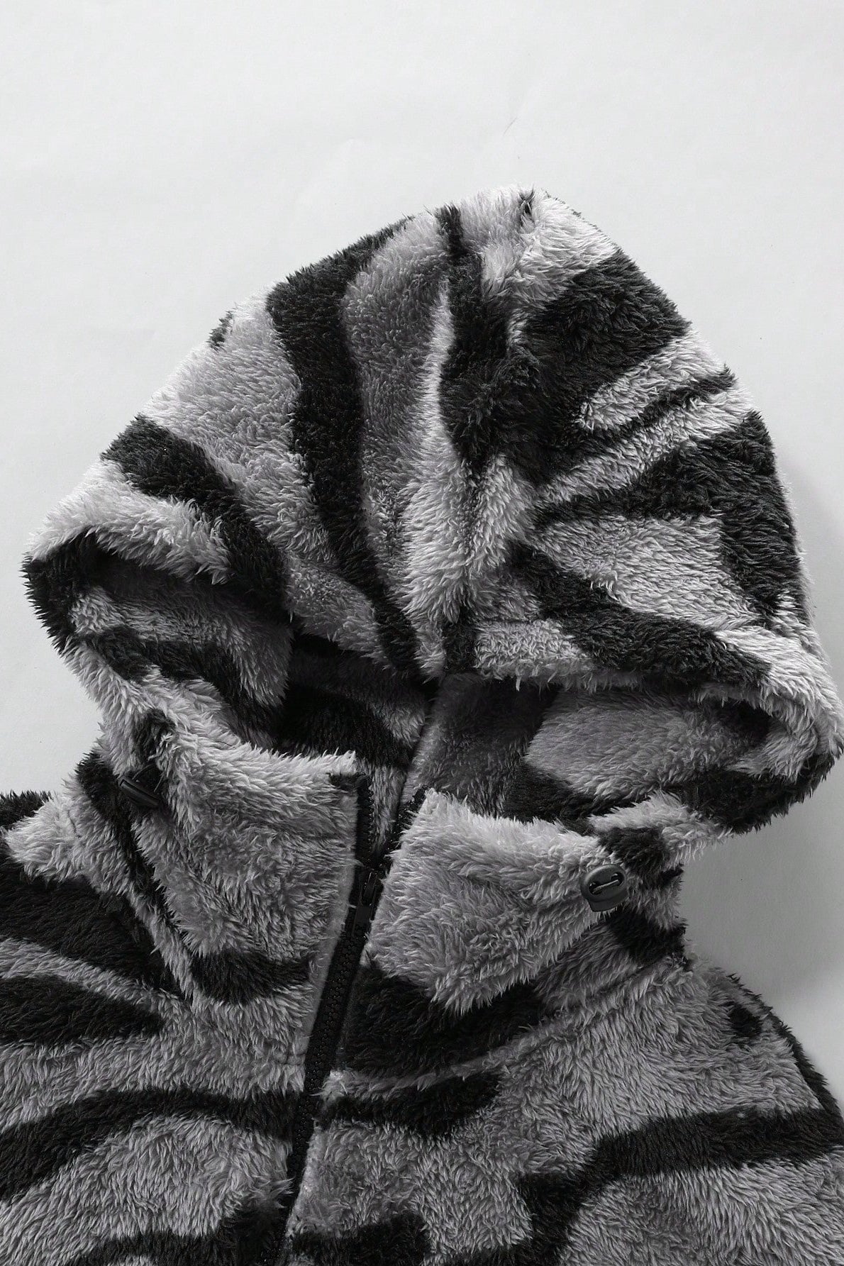 Contrast Panel Zip Hoodie