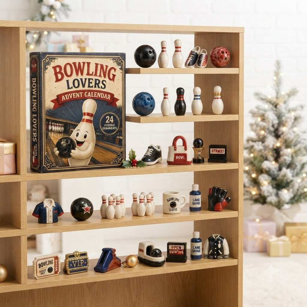 Bowling Mascot Advent Calendar 2026 - 24-Day Festive Countdown, Acrylic Charms Blind Box