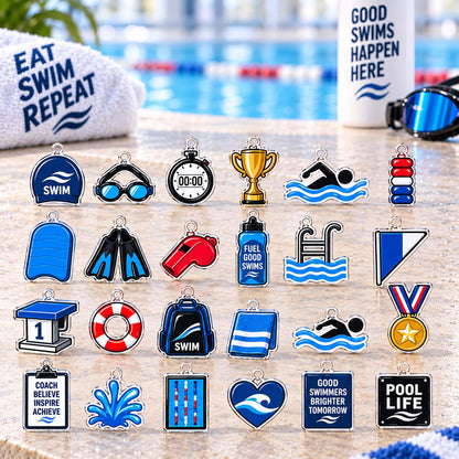 Personalized Swimming Advent Calendar 2026, Custom Swimming Blind Box, 24 Day Christmas Countdown with Swimming Tokens, Xmas Countdown Decor