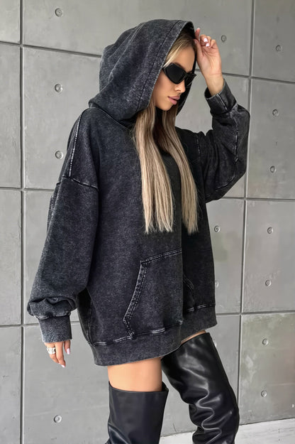 Washed Oversized Pullover Hoodie