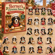 Berner's Christmas Bakery Advent Calendar 2026 - 24-Day Festive Countdown, Acrylic Charms Blind Box - Gift For Bernese Mountain Dog Lovers