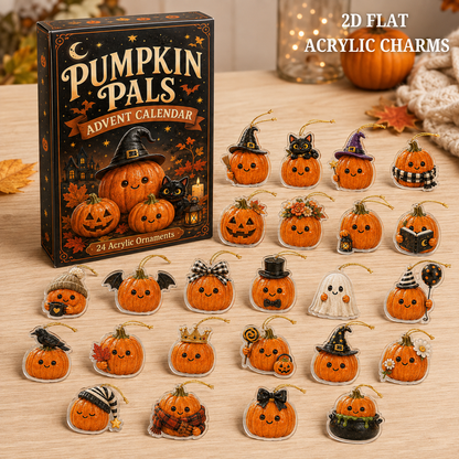 Pumpkin Pals Advent Calendar 2026 - 24 Day Spirits Countdown, Acrylic Charms Blind Box - Gift For Pumpkin Lovers