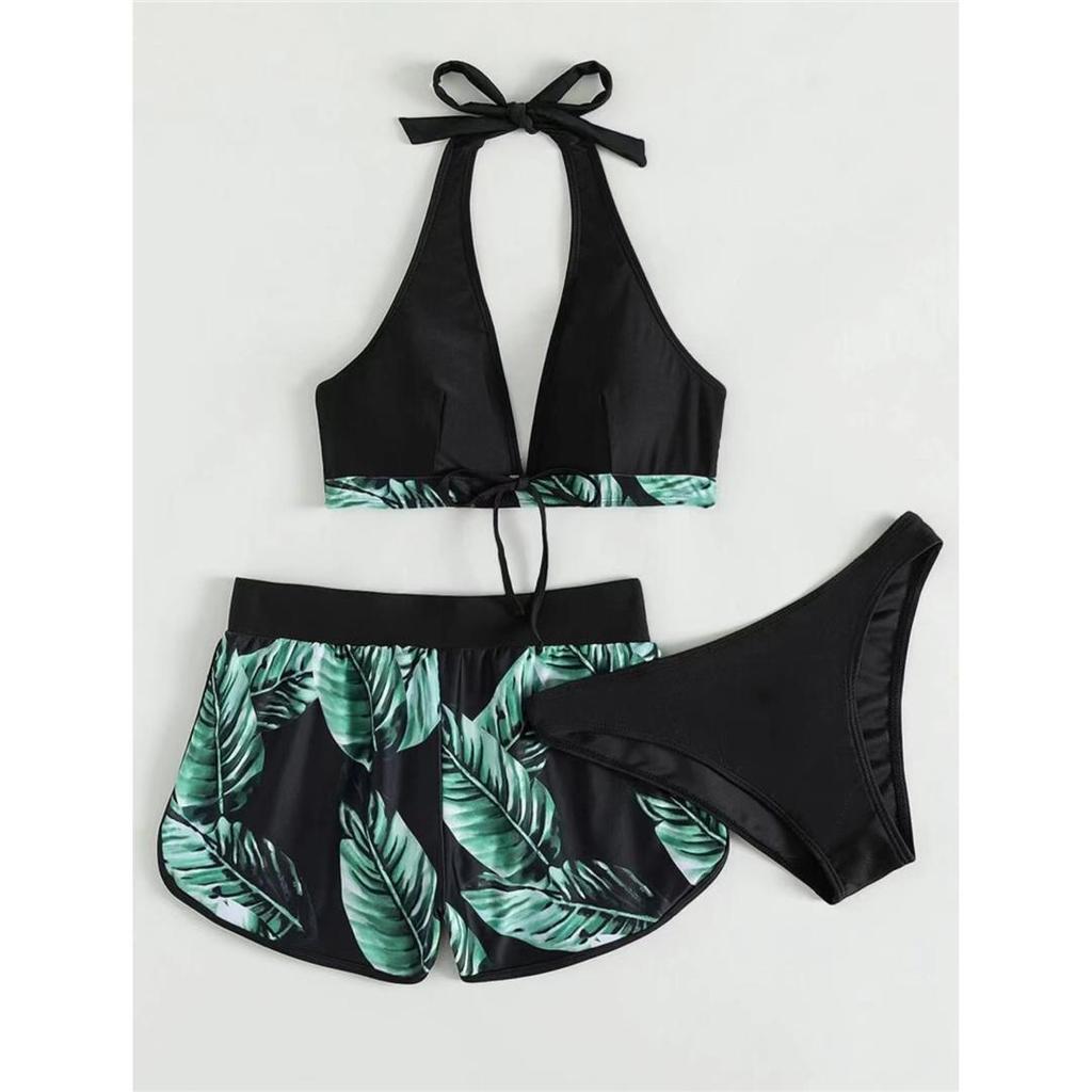 Retro High-End Hong Kong Style 3-Piece Bikini Set