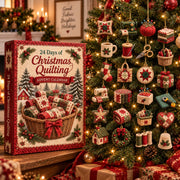 2026 Quilting Advent Calendar: 24-Day Christmas Countdown, Acrylic Ornaments (Box)