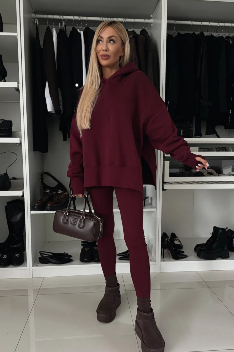 Striped Hoodie Jogger Two Piece Set