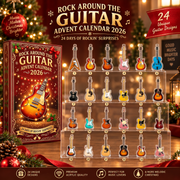 Guitar Advent Calendar 2026, 24 Days Christmas Countdown Box, Rock Music Guitar Ornaments Set, Musician Guitarist Gift
