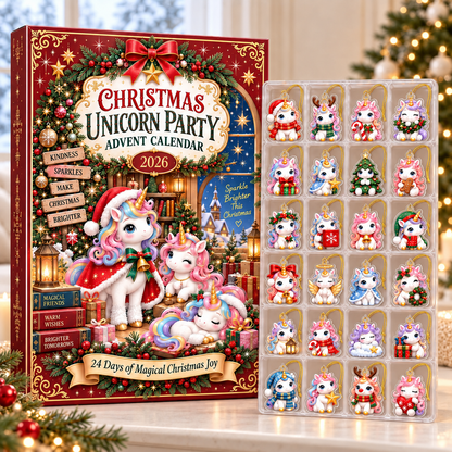 Unicorn Advent Calendar 2026, Christmas Countdown Gift, 24 Day Unicorn Charms, Kids Holiday Keepsake, Magical Christmas Decor, GIFT For Kid