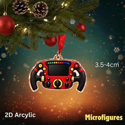 Formula Racing Advent Calendar 2026, 24 Acrylic Racing Ornaments, Steering Wheel, Tire, Helmet & Pit Crew Christmas Gift