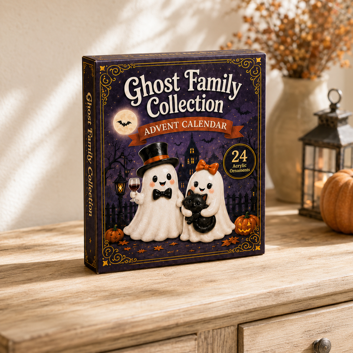 Ghost Family Advent Calendar 2026 - 24-Day Festive Countdown, Acrylic Charms Blind Box - Gift For Halloween Lovers