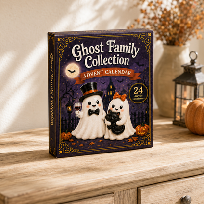Ghost Family Advent Calendar 2026 - 24-Day Festive Countdown, Acrylic Charms Blind Box - Gift For Halloween Lovers