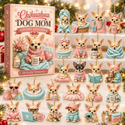 Chihuahua Dog Mom Advent Calendar 2026, 24 Acrylic Christmas Ornaments, Cute Dog Lover Countdown Gift, Chihuahua Mom Holiday Decor