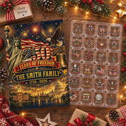 250 USA Advent Calendar 2026 - 24 Day Spirits Countdown, Acrylic Charms Blind Box - Gift For Family