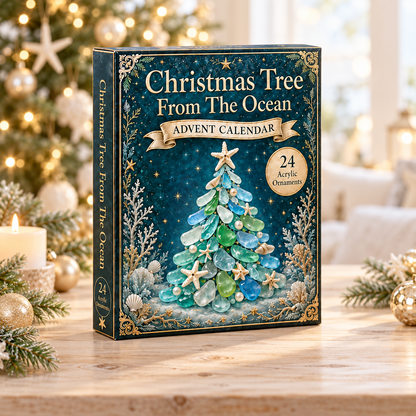 Christmas Tree From The Ocean Advent Calendar 2026 - 24-Day Festive Countdown, Acrylic Charms Blind Box - Gift For Christmas