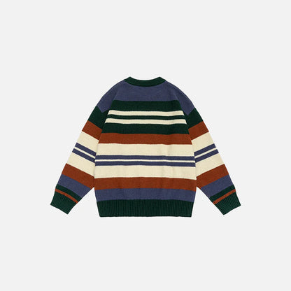 Retro Multi-Stripe Sweater