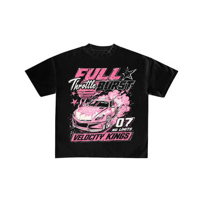 Full Throttle Velocity Kings Pink Racing Graphic Tee