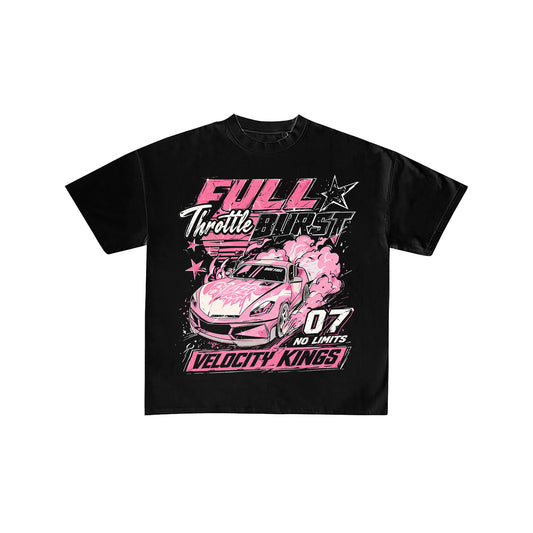 Full Throttle Velocity Kings Pink Racing Graphic Tee