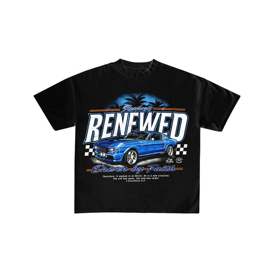 Renewed Driven by Faith Muscle Car Graphic Tee