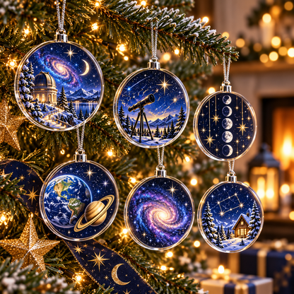 2026 Christmas Under The Stars Stargazer Advent Calendar With Celestial Ornaments, Unique Space Theme Holiday Countdown Gift