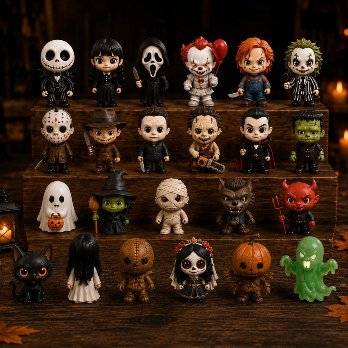 Halloween Advent Calendar 2026, 24 Day Blind Box, Mystery Box, Resin Figurines, Halloween Countdown Box, Spooky Collectibles, Halloween Gift