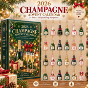 2026 Champagne Advent Calendar, 24 Days of Sparkling Surprises, Holiday Countdown Box, Luxury Wine Gift Set for Celebration