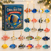 Coral Reef Fish Advent Calendar 2026 - 24-Day Festive Countdown, Acrylic Charms Blind Box - Gift For Fish Lovers