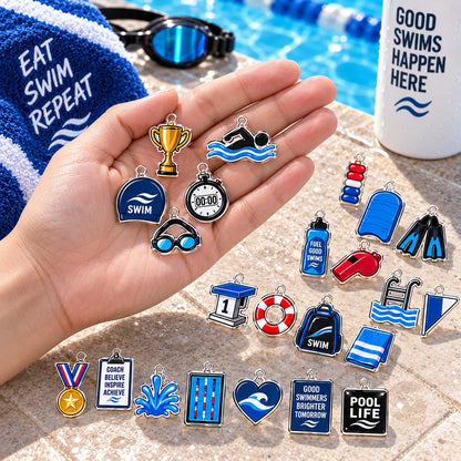 Personalized Swimming Advent Calendar 2026, Custom Swimming Blind Box, 24 Day Christmas Countdown with Swimming Tokens, Xmas Countdown Decor