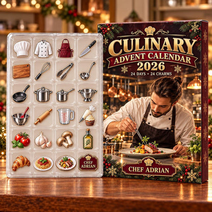 Personalized Culinary Advent Calendar: Custom Chef Blind Box, 24 Charms