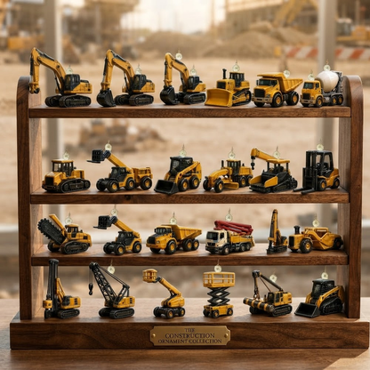 Construction Vehicles Fleet Advent Calendar 2026 - 24-Day Festive Countdown, Acrylic Ornament Blind Box