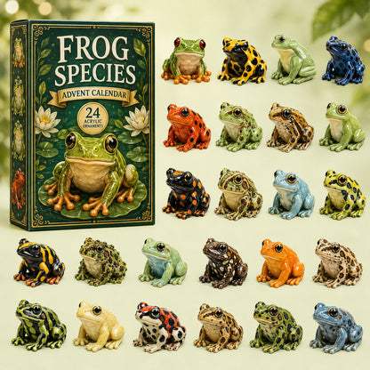 Wild Frog Advent Calendar 2026 - 24-Day Festive Countdown, Acrylic Charms Blind Box - Gift For Frog Lovers