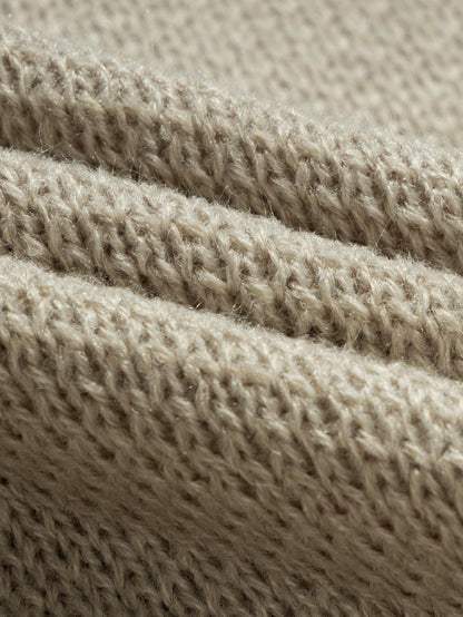 Men's Street Style French Oil Painting Print Distressed Long Sleeve Sweater