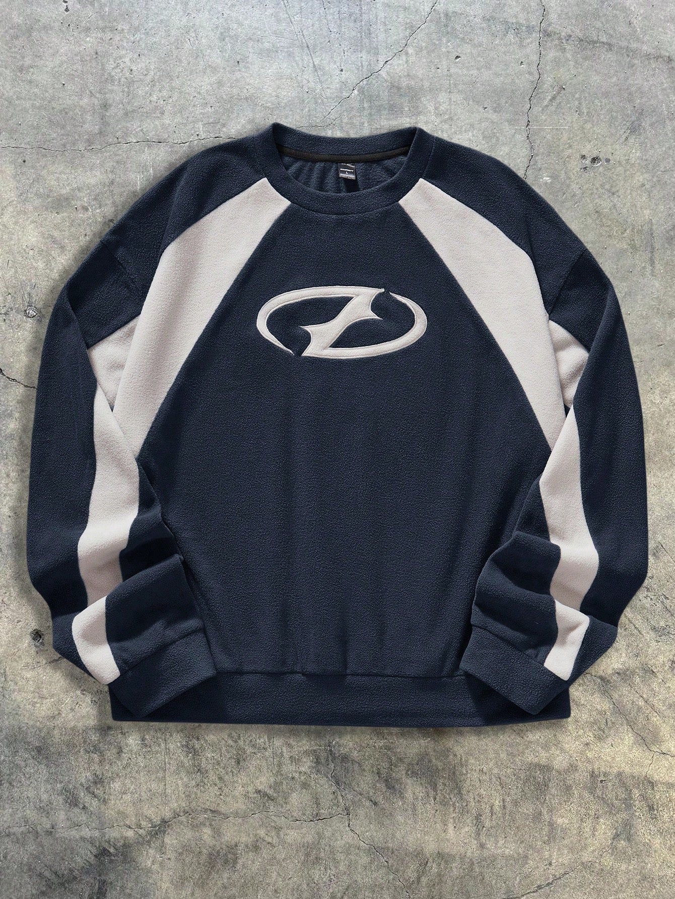 Loose Fit Knit Long Sleeve Pullover Sweatshirt