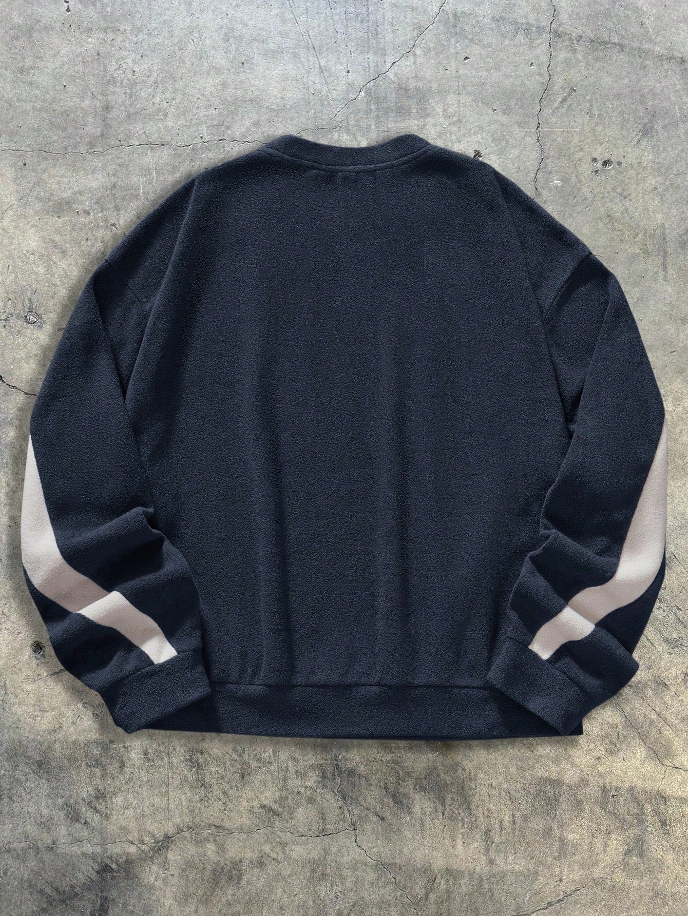 Loose Fit Knit Long Sleeve Pullover Sweatshirt