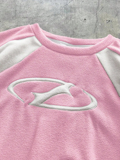 Loose Knitted Long Sleeve Pullover Sweatshirt