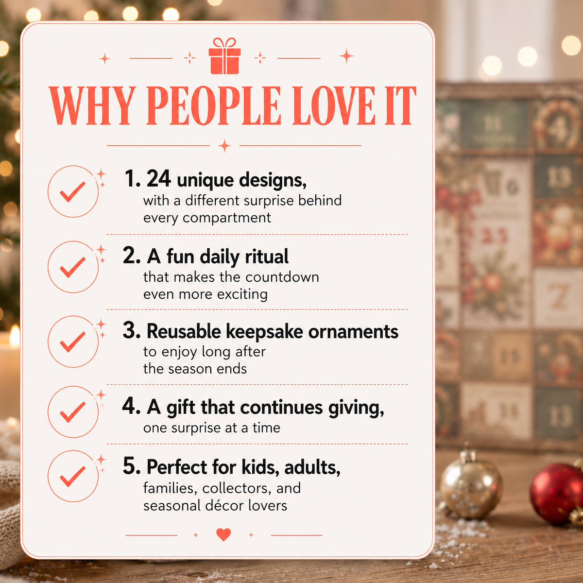 CHRISTMAS KICKOFF 40% OFF - Las Vegas Poker Night Advent Calendar 2026 - 24-Day Festive Countdown, Acrylic Charms Blind Box - Gift For Poker Lovers AC0TH015