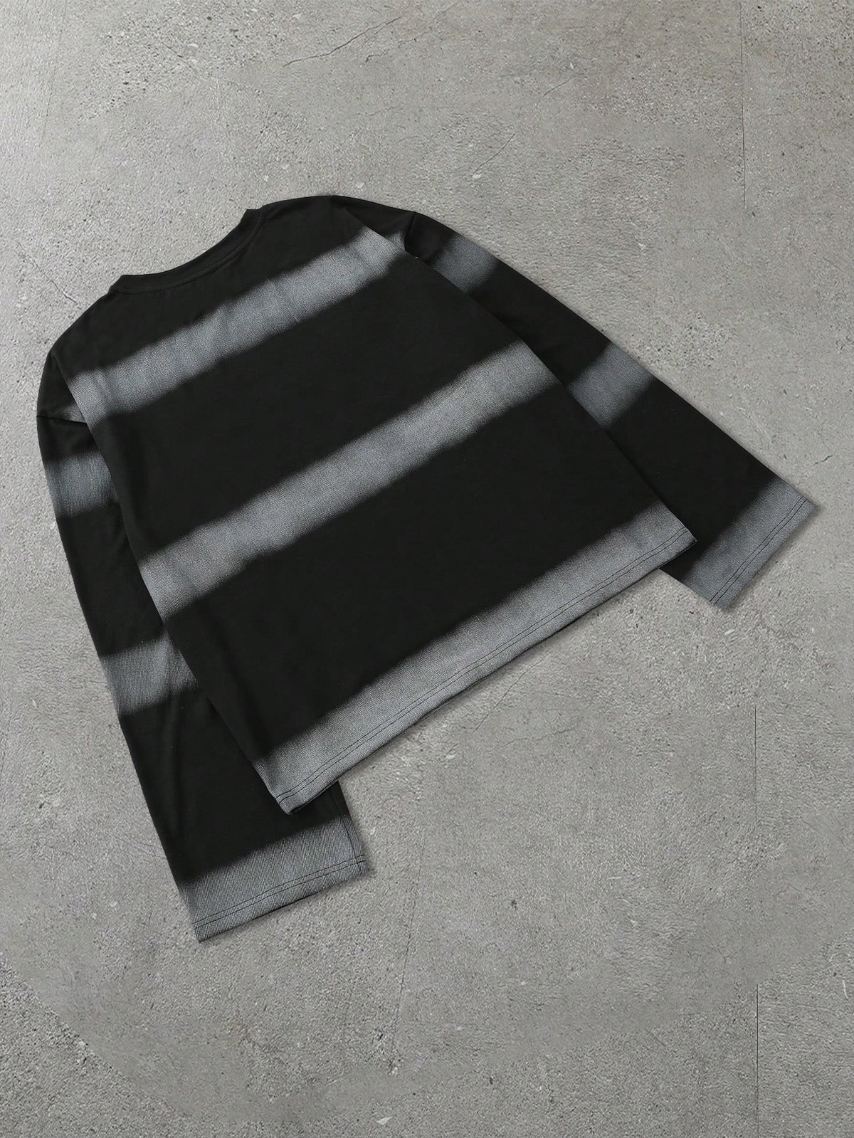 Ambition Faded Striped Long Sleeve Oversized Tee