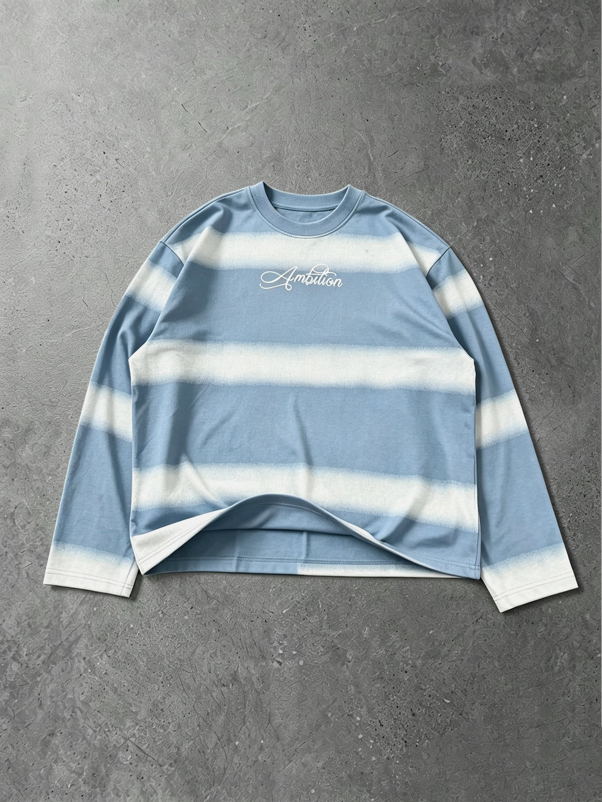 Ambition Faded Striped Long Sleeve Oversized Tee