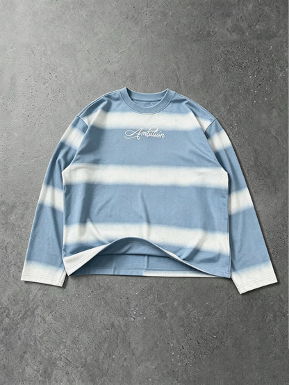 Ambition Faded Striped Long Sleeve Oversized Tee