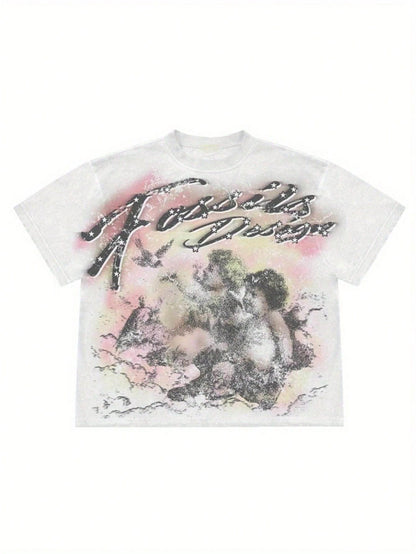 Angel Graphic Oversized T-Shirt