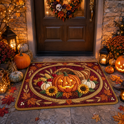 Autumn Pumpkin Harvest Cornucopia Halloween Gate Doormat