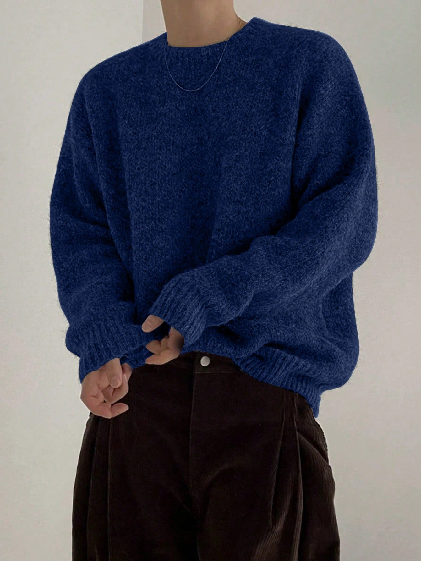 Winter New Arrivals Men's Wear Minimalist Solid Colors Casual Sweater