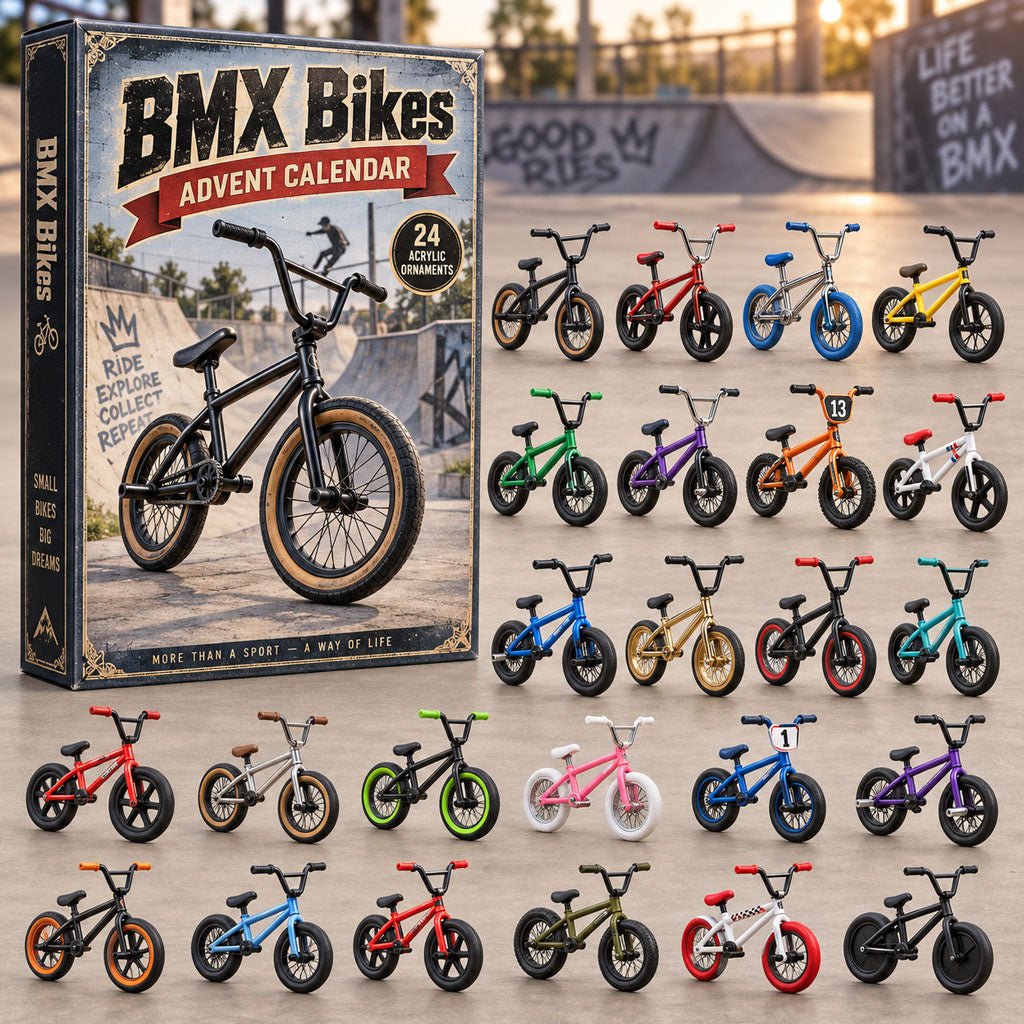 CHRISTMAS KICKOFF 40% OFF - BMX Bikes Advent Calendar 2026 - 24-Day Festive Countdown, Acrylic Charms Blind Box - Gift For BMX Lovers AC0NT291