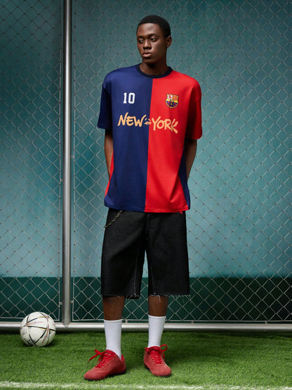 Barcelona x  Travis Scott Retro Blokecore Contrast Sports Jersey