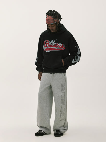 Baseblock Black Flame Hoodie Men's