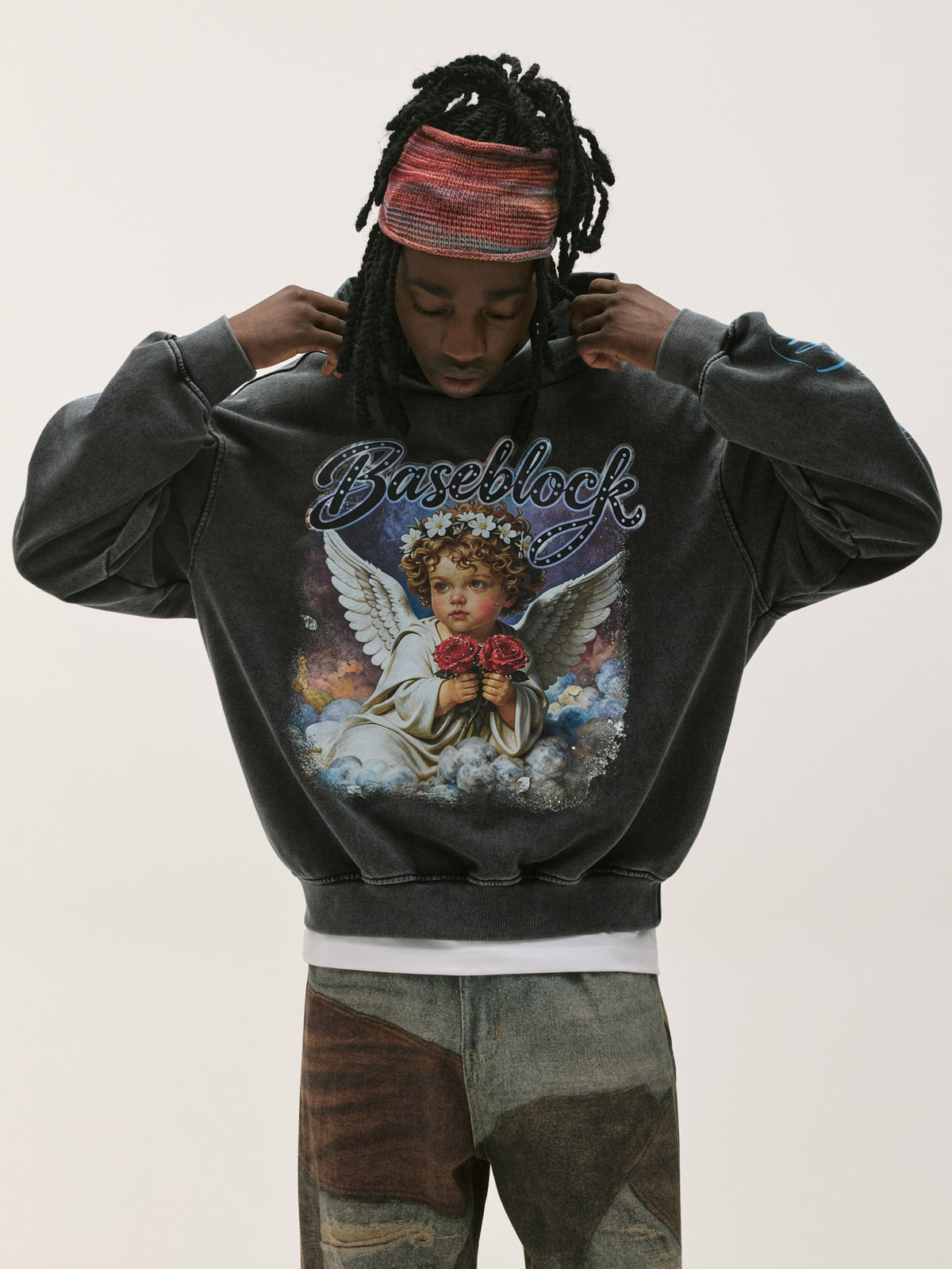 Baseblock Vintage Cherub Graphics Hoodie