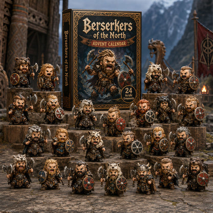 CHRISTMAS KICKOFF 40% OFF - Berserkers of the North Advent Calendar 2026 - 24-Day Festive Countdown, Acrylic Charms Blind Box - Gift For Viking Lovers AC0HA216