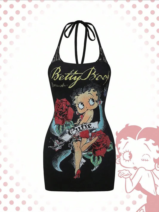 Betty Boop Gothic Asymmetrical Palace Skirt