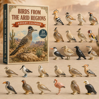 CHRISTMAS KICKOFF 40% OFF - Birds From The Arid Regions Advent Calendar 2026 - 24-Day Festive Countdown, Acrylic Charms Blind Box - Gift For Bird Lovers AC0TM217