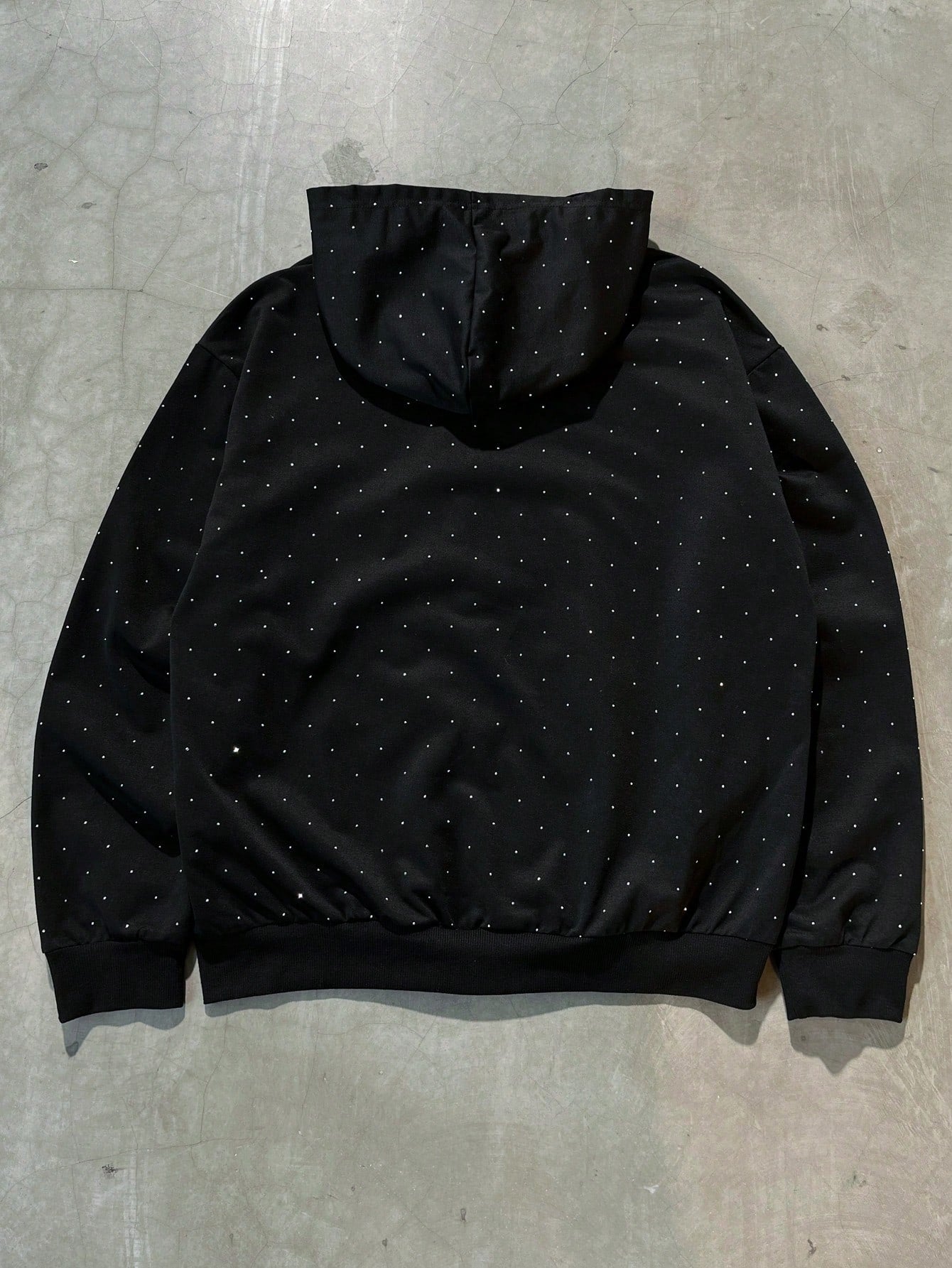 Black Faith Over Fear Star Print Full Zip Hoodie